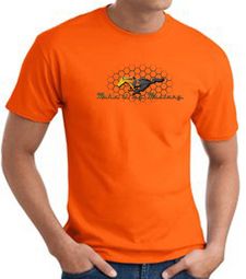 Ford Mustang T-shirt - Make It My Mustang Grill Adult Orange Tee Shirt Ford Mustang T-shirt - Make It My Mustang Grill Adult Orange Tee Shirt