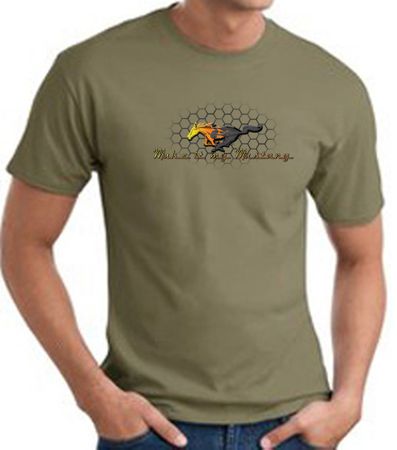 Ford Mustang T-shirt Make It My Mustang Grill Army Green Tee Shirt