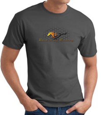 Ford Mustang T-shirt - Make It My Mustang Grill Charcoal Tee Shirt