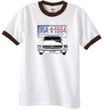 Ford Mustang T-Shirt USA 1964 Country Ringer Tee White/Brown