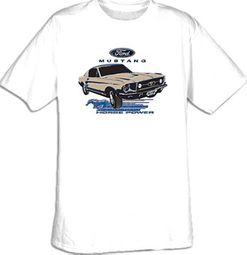 Ford Mustang T-Shirts - Horsepower Adult Tee Shirts