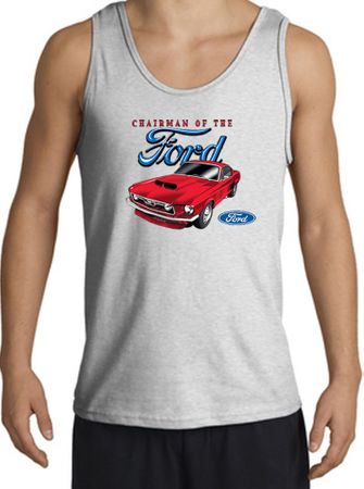 Ford Mustang Tank Top - Chairman Of The Ford Adult Ash Tanktop