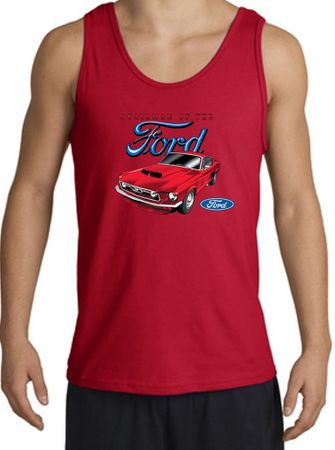 Ford Mustang Tank Top - Chairman Of The Ford Adult Red Tanktop