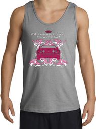 Ford Mustang Tank Top - Girls Run Wild Adult Sports Grey Tanktop Ford Mustang Tank Top - Girls Run Wild Adult Sports Grey Tanktop