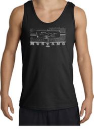 Ford Mustang Tank Top - Legend Honeycomb Grille Adult Black Tanktop