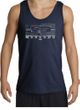 Ford Mustang Tank Top - Legend Honeycomb Grille Adult Navy Tanktop