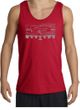 Ford Mustang Tank Top - Legend Honeycomb Grille Adult Red Tanktop