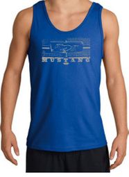Ford Mustang Tank Top - Legend Honeycomb Grille Adult Royal Tanktop