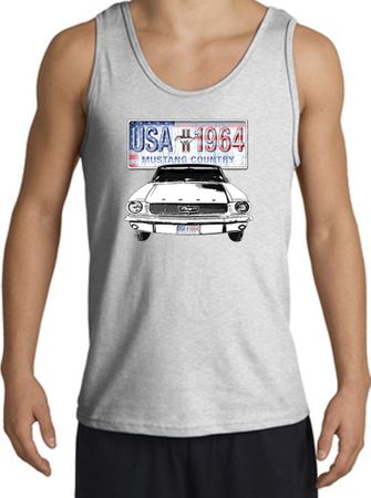 Ford Mustang Tank Top - USA 1964 Country Adult Ash Tanktop