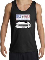 Ford Mustang Tank Top - USA 1964 Country Adult Black Tanktop