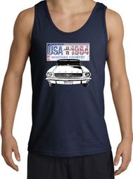 Ford Mustang Tank Top - USA 1964 Country Adult Navy Tanktop