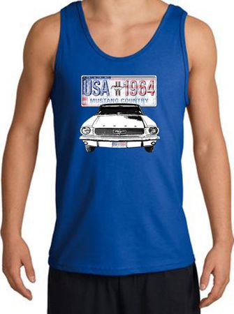 Ford Mustang Tank Top - USA 1964 Country Adult Royal Tanktop