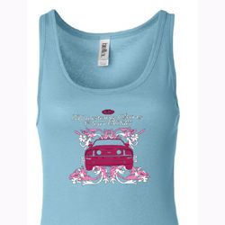 Ford Mustang Tanktop Girls Run Wild Ladies Longer Length Tank Top