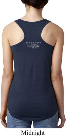 Ford Mustang with Grill Back Print Ladies Ideal Tank Top