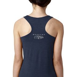Ford Mustang with Grill Back Print Ladies Ideal Tank Top