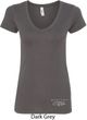 Ford Mustang with Grill Bottom Print Ladies V-Neck Shirt