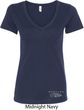 Ford Mustang with Grill Bottom Print Ladies V-Neck Shirt