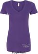 Ford Mustang with Grill Bottom Print Ladies V-Neck Shirt