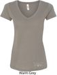 Ford Mustang with Grill Bottom Print Ladies V-Neck Shirt