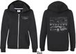 Ford Mustang with Grill (Front & Back) Ladies Full Zip Hoodie