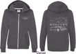 Ford Mustang with Grill (Front & Back) Ladies Full Zip Hoodie