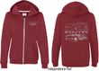Ford Mustang with Grill (Front & Back) Ladies Full Zip Hoodie