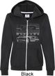 Ford Mustang with Grill Ladies Full Zip Hoodie