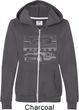Ford Mustang with Grill Ladies Full Zip Hoodie