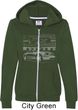 Ford Mustang with Grill Ladies Full Zip Hoodie