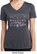 Ford Mustang with Grill Ladies Moisture Wicking V-neck Shirt