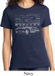 Ford Mustang with Grill Ladies Shirt