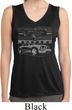 Ford Mustang with Grill Ladies Sleeveless Moisture Wicking Shirt