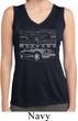 Ford Mustang with Grill Ladies Sleeveless Moisture Wicking Shirt