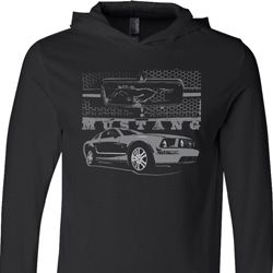 Ford Mustang with Grill Lightweight Hoodie Tee