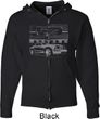 Ford Mustang with Grill Mens Full Zip Hoodie