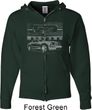 Ford Mustang with Grill Mens Full Zip Hoodie