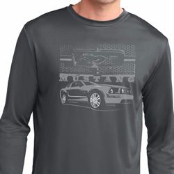 Ford Mustang with Grill Mens Moisture Wicking Long Sleeve Shirt