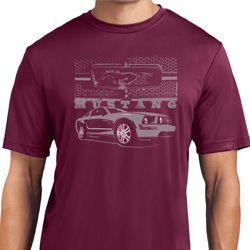 Ford Mustang with Grill Mens Moisture Wicking Shirt