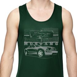 Ford Mustang with Grill Mens Moisture Wicking Tanktop