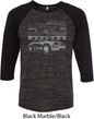 Ford Mustang with Grill Mens Raglan Shirt