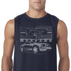 Ford Mustang with Grill Mens Sleeveless Shirt