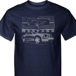 Ford Mustang with Grill Mens Tall Shirt