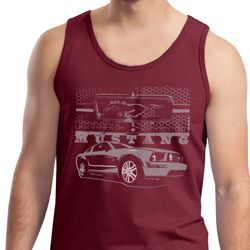 Ford Mustang with Grill Mens Tank Top