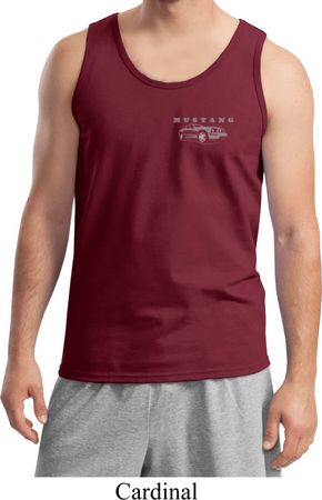 Ford Mustang with Grill Pocket Print Mens Tank Top