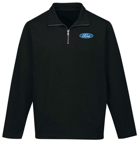 Ford Oval 1/4 Zip Premium Sweatshirt - No Hood
