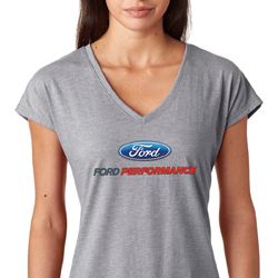 Ford Performance Parts Ladies Tri Blend V-Neck Shirt