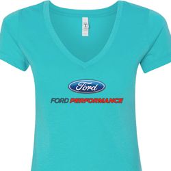 Ford Performance Parts Ladies V-Neck Shirt