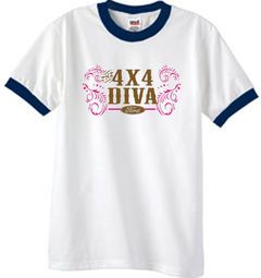 Ford Ringer Shirt 4X4 DIVA Offroad White/Navy Shirt
