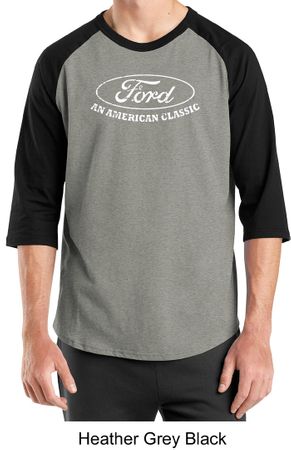 Ford Shirt Distressed An American Classic Adult Raglan Shirt