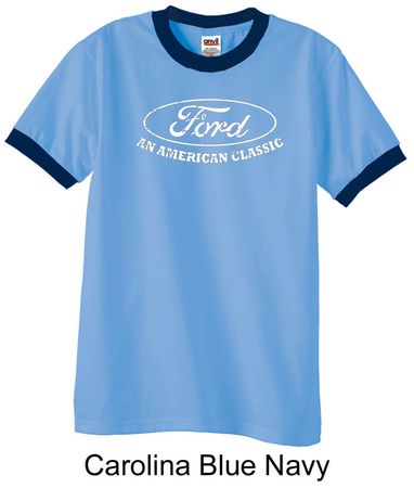 Ford Shirt Distressed An American Classic Adult Ringer Shirt